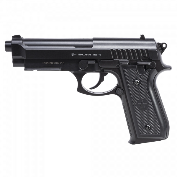 Пневматический пистолет Borner 92 (Beretta 92), кал. 4,5 мм, пластик